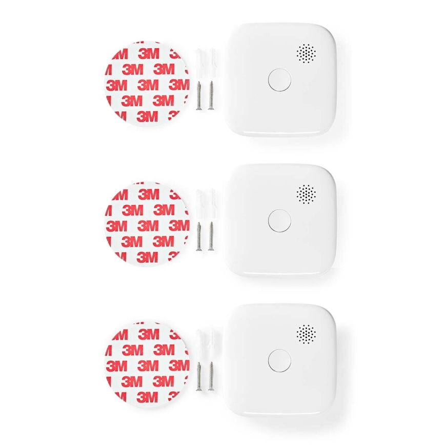 SET 3x Rookmelder SmartLife 3V/1xCR123A Wi-Fi Tuya