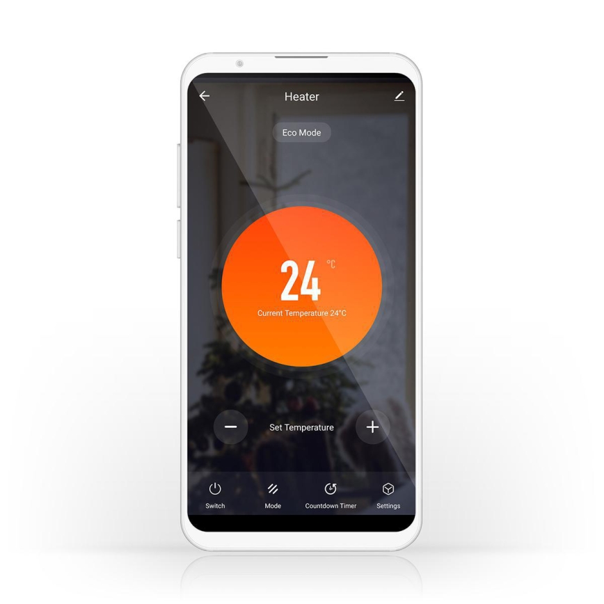 Elektrische directverwarmer/convectorkachel 2000W/230V Wi‑Fi IP24 thermostaat