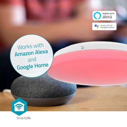 LED RGBW Dimbare badkamer plafondlamp SmartLife LED/18W/230V 2700-6500K IP44 Wi-Fi Tuya