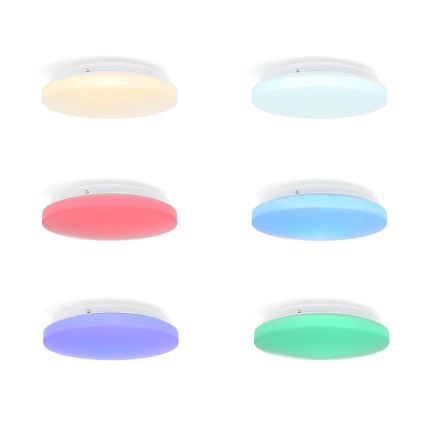 LED RGBW Dimbare badkamer plafondlamp SmartLife LED/18W/230V 2700-6500K IP44 Wi-Fi Tuya