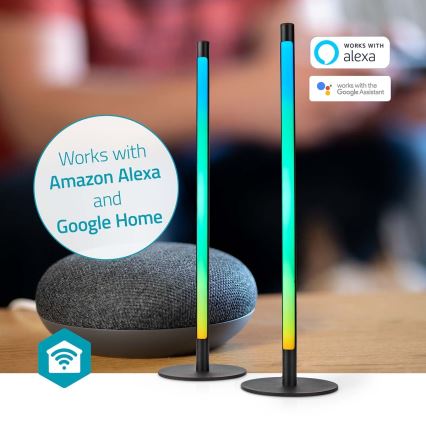 SET 2x LED RGBIC Dimbare tafellamp SmartLife LED/36W/230V 55 cm 2700-6500K Wi-Fi Tuya + afstandsbediening