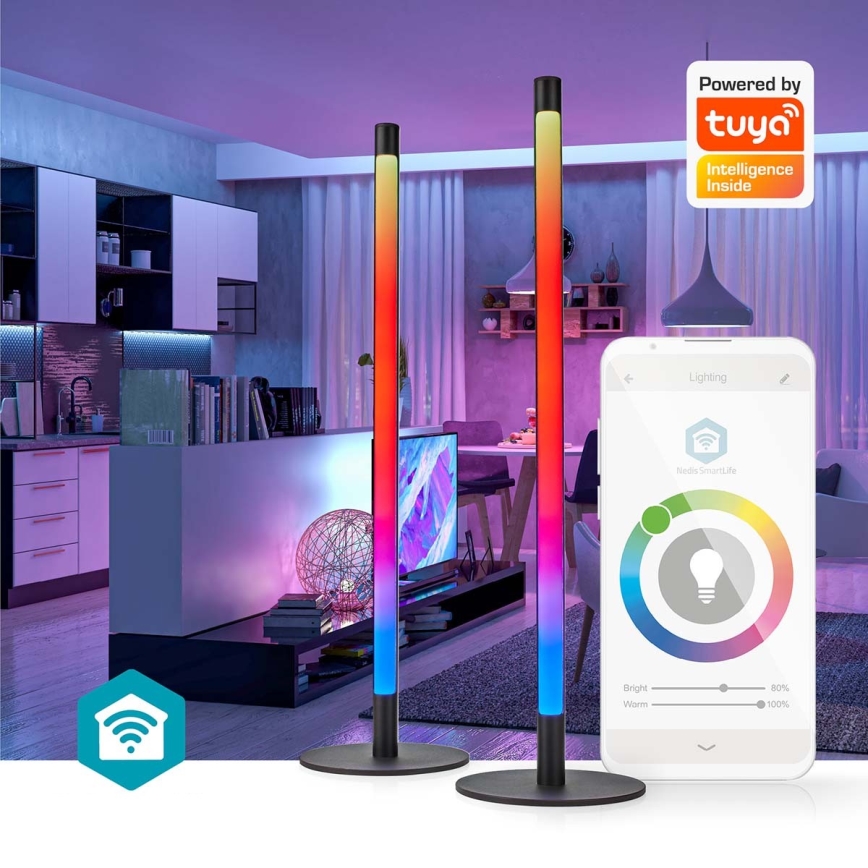 SET 2x LED RGBIC Dimbaar tafellamp SmartLife LED/36W/230V 55 cm 2700-6500K Wi-Fi Tuya + afstandsbediening