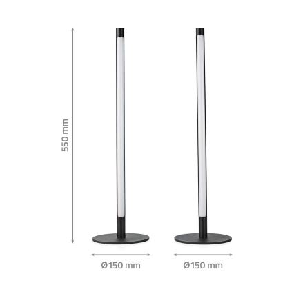 SET 2x LED RGBIC Dimbaar tafellamp SmartLife LED/36W/230V 55 cm 2700-6500K Wi-Fi Tuya + afstandsbediening