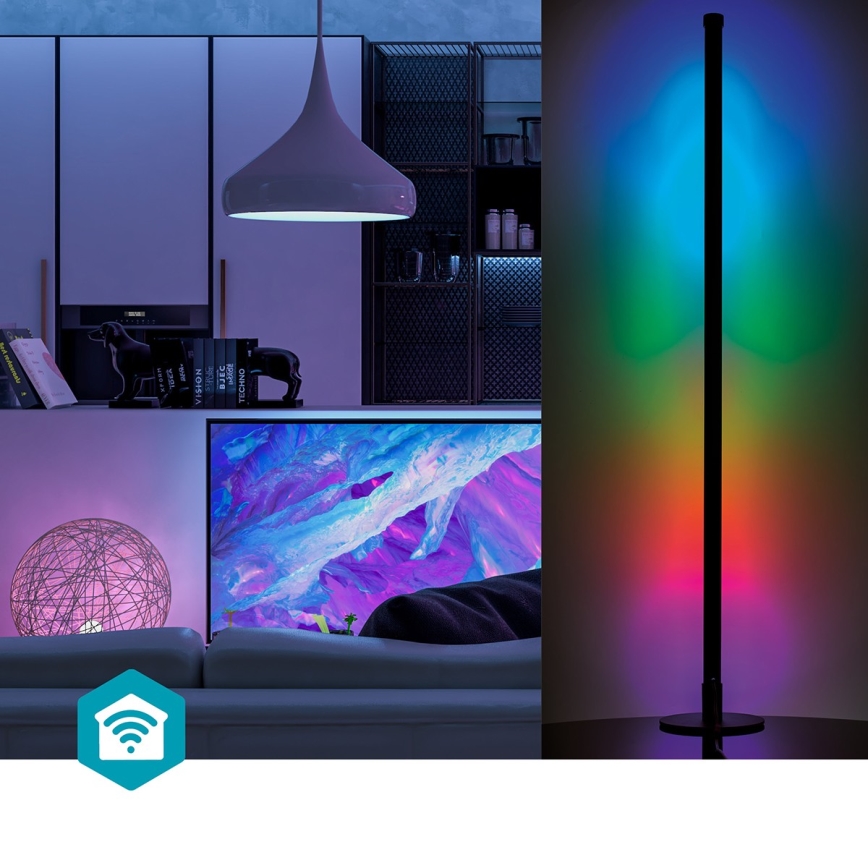 LED RGBIC Dimbare staande lamp Smartlife LED/10W/230V 100,5 cm 2700-6500K Wi-Fi Tuya + afstandsbediening