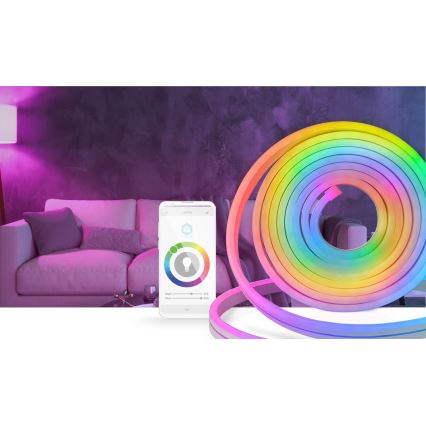 Dimbare LED RGB Strip voor Buiten SmartLife 6m LED/32W/230V Wi-Fi IP65 + afstandsbediening