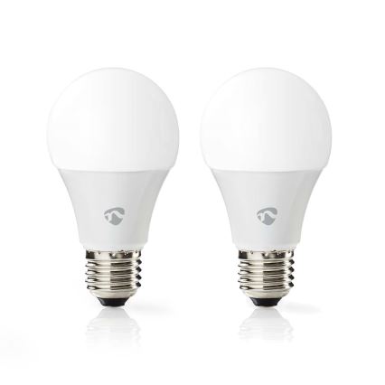 SET 2x Dimbare LED RGBW Lamp E27/9W Wi-Fi 2700-6500K