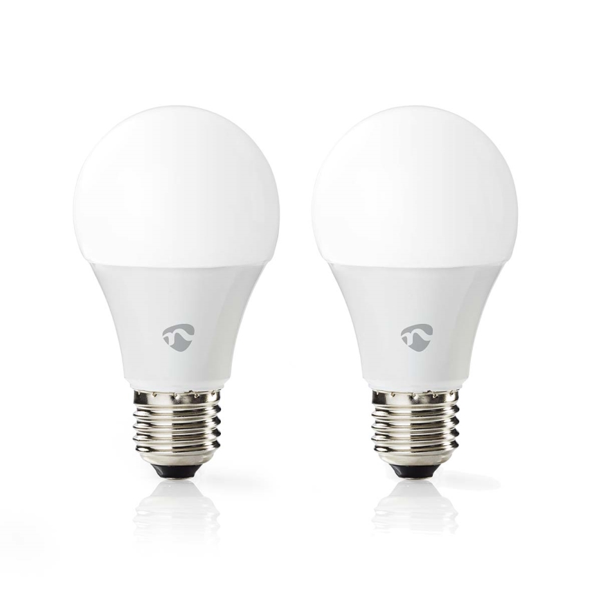Set van 2 dimbare LED RGBW-lampen SmartLife E27/9W/230V Wi-Fi 2700-6500K