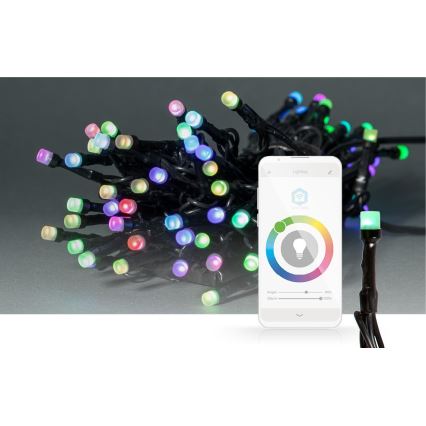 LED RGB buitensnoer 42xLED/8 functies 8 m IP65 Wi-Fi Tuya