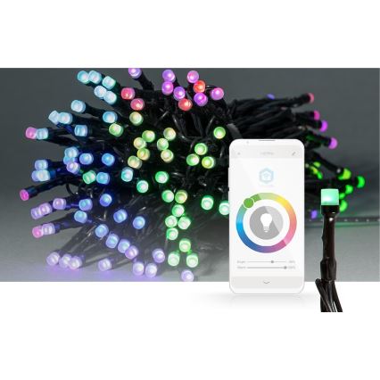 LED RGB buiten kerstlichtsnoer 84xLED/8 functies 13m IP65 Wi-Fi Tuya
