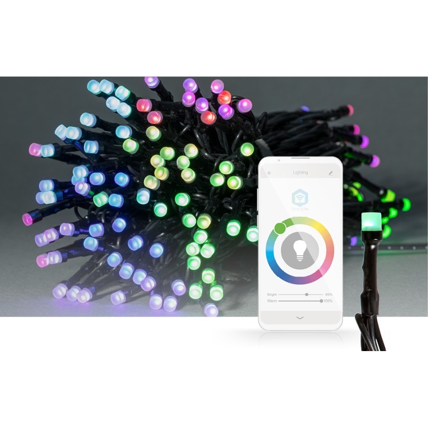 LED RGB buiten kerstlichtsnoer 84xLED/8 functies 13m IP65 Wi-Fi Tuya