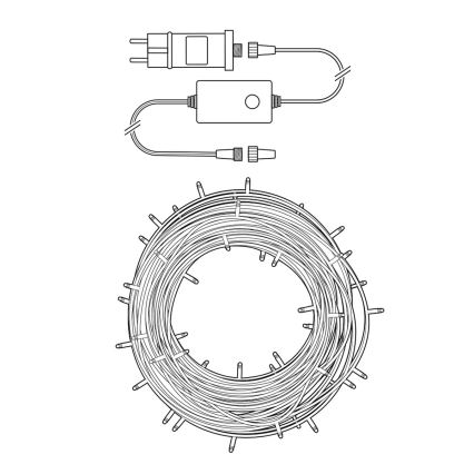 LED Kerst Lichtketting 100xLED/8 functies 15m IP65 Wi-Fi Tuya warm wit