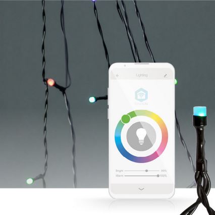 LED RGB-gordijn 240xLED/11 functies 8m IP65 Wi-Fi Tuya