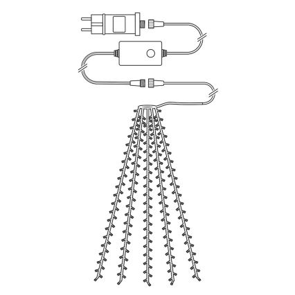 LED Kerst Lichtgordijn 200xLED/8 functies 5x7m IP65 Wi-Fi Tuya