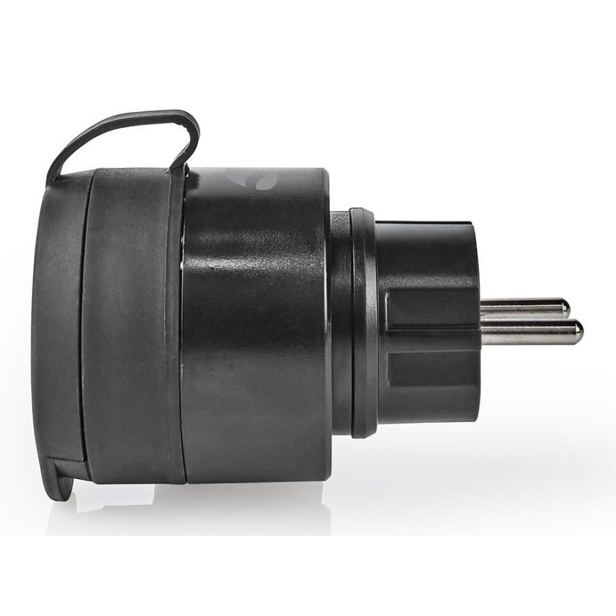 Slim Stopcontact 3680W/230V/Schuko Type F/16A Wifi IP44 zwart