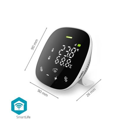 Slimme luchtkwaliteitsmonitor met LED scherm SmartLife Wi-Fi