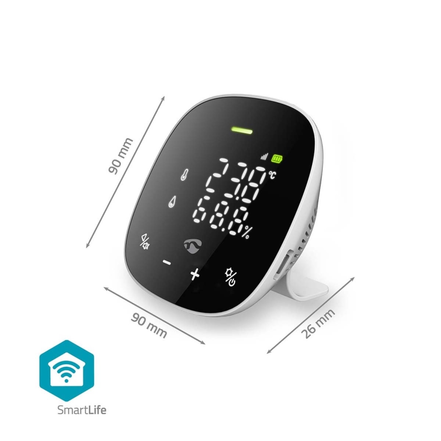Slimme luchtkwaliteitsmonitor met LED scherm SmartLife Wi-Fi