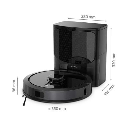 Slimme robotstofzuiger met dweilfunctie SmartLife 5200 mAh Wi-Fi Tuya zwart + afstandsbediening