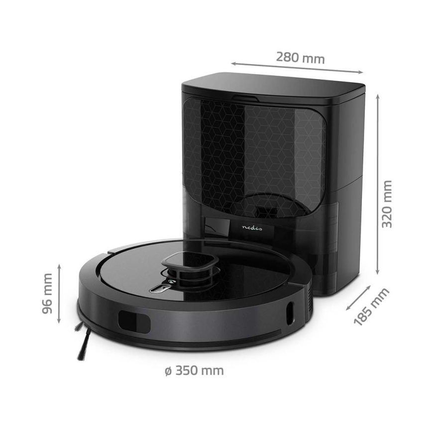 Slimme robotstofzuiger met dweilfunctie SmartLife 5200 mAh Wi-Fi Tuya zwart + afstandsbediening