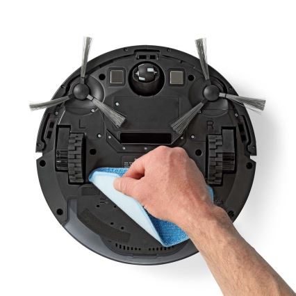 Slimme robotstofzuiger met een dweil 28W/2500 mAh Wi-Fi zwart + afstandsbediening