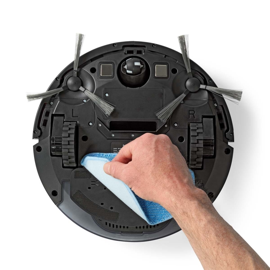 Slimme robotstofzuiger met een dweil 28W/2500 mAh Wi-Fi zwart + afstandsbediening