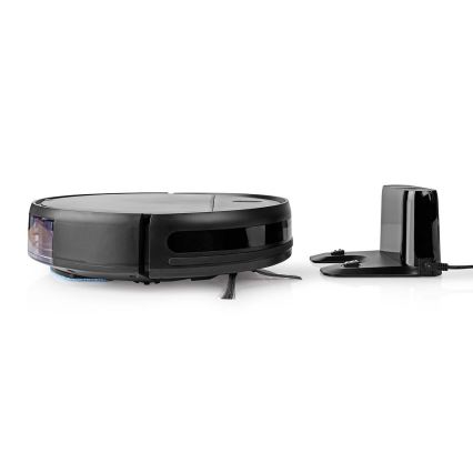 Slimme robotstofzuiger met een dweil 28W/2500 mAh Wi-Fi zwart + afstandsbediening