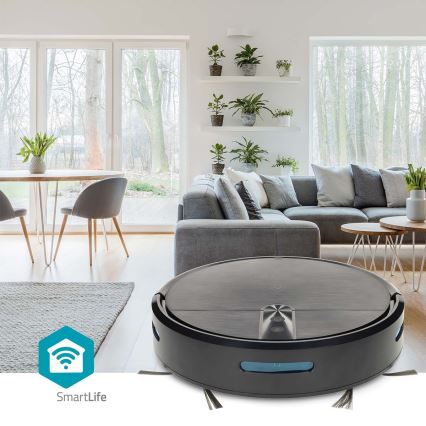 Slimme robotstofzuiger met dweilfunctie SmartLife 2600 mAh Wi-Fi Tuya zwart + afstandsbediening