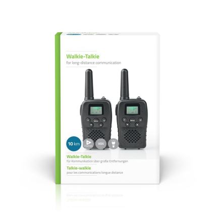 SET 2x Walkietalkie met LED Lamp 3xAAA bereik 10 km