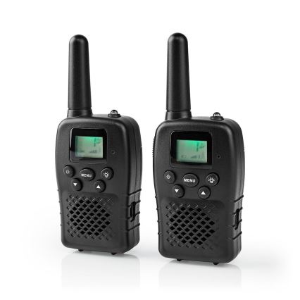SET 2x Walkietalkie met LED Lamp 3xAAA bereik 10 km