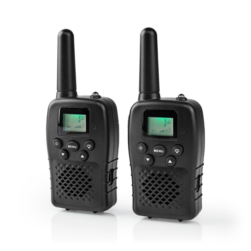 SET 2x Walkietalkie met LED Lamp 3xAAA bereik 10 km