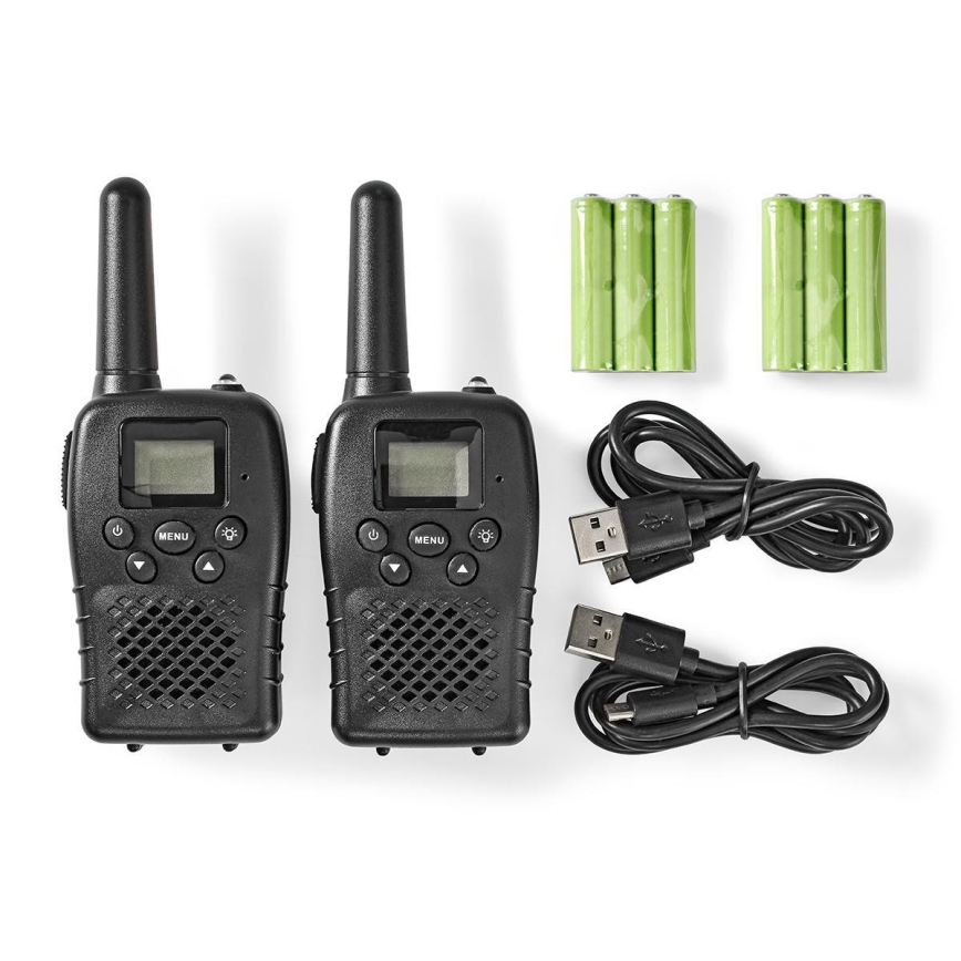 SET 2x Walkietalkie met LED Lamp 3xAAA bereik 10 km