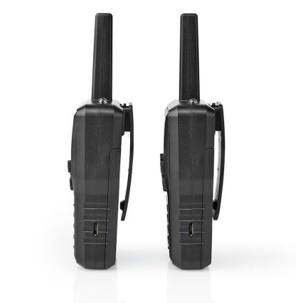 SET 2x Oplaadbare walkietalkie met LED-lampje 1300 mAh bereik 10 km