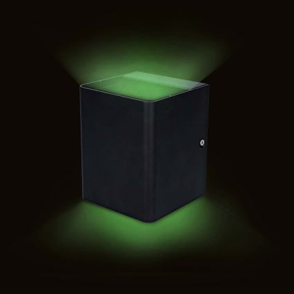 Dimbare LED RGBW buitenmuurlamp SmartLife LED/12W/230V IP65 Wi‑Fi Tuya zwart