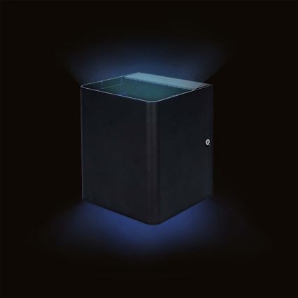 Dimbare LED RGBW buitenmuurlamp SmartLife LED/12W/230V IP65 Wi‑Fi Tuya zwart