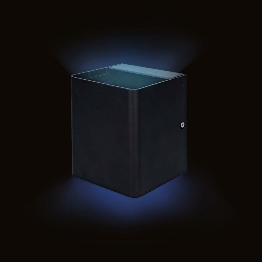 Dimbare LED RGBW buitenmuurlamp SmartLife LED/12W/230V IP65 Wi‑Fi Tuya zwart