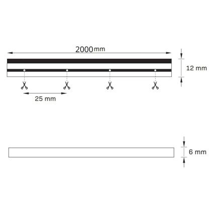 Neon - Groene LED Strip 2 m LED/14W/12V IP65