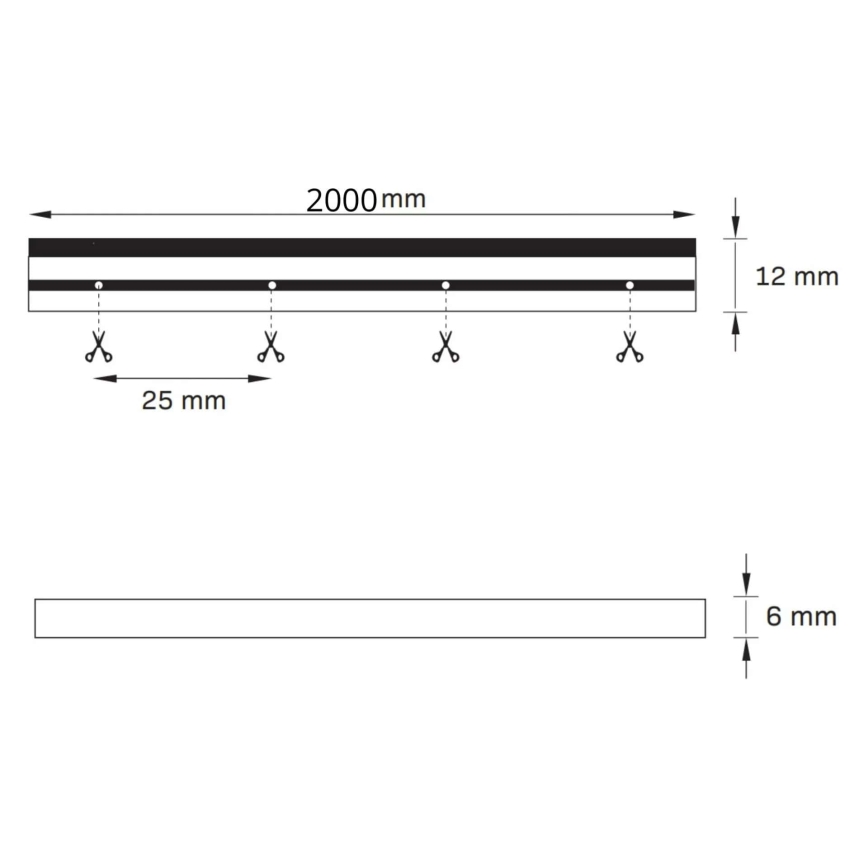 Neon - Groene LED Strip 2 m LED/14W/12V IP65