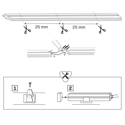 Neon - Groene LED Strip 2 m LED/14W/12V IP65