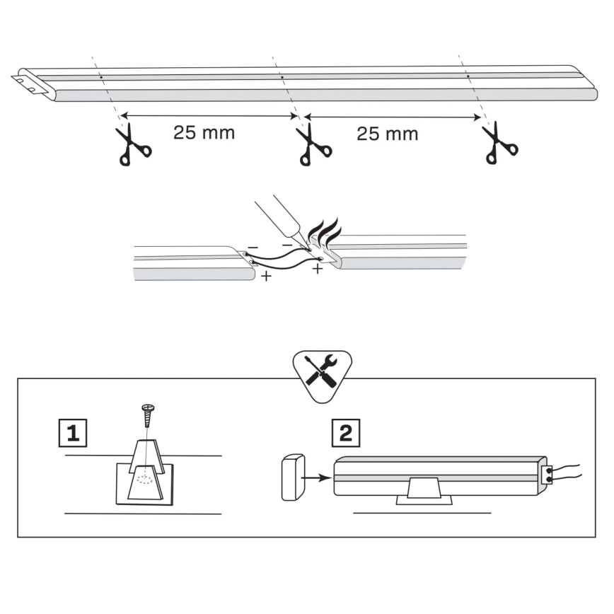 Neon - Groene LED Strip 2 m LED/14W/12V IP65
