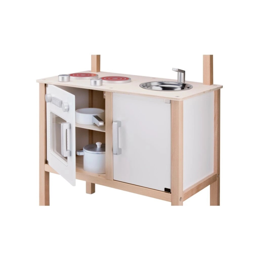 New Classic Toys - Houten keuken met accessoires wit/beige