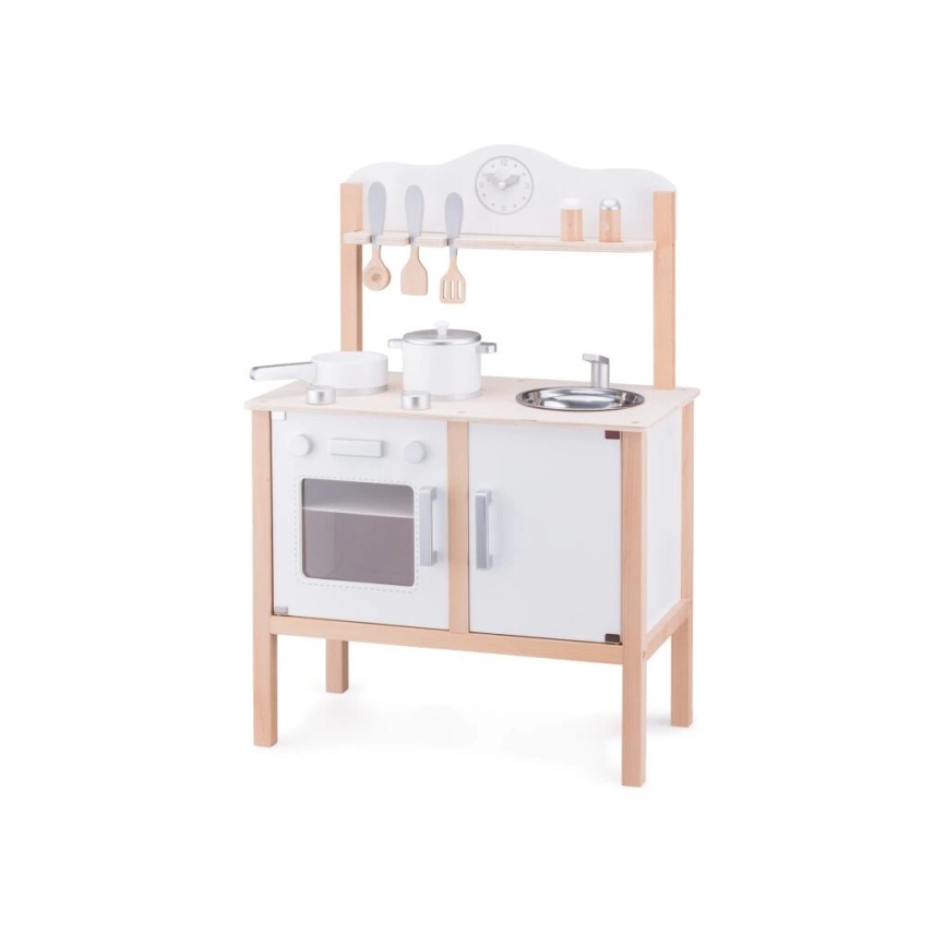 New Classic Toys - Houten keuken met accessoires wit/beige