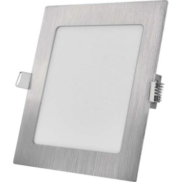 NEXXO LED inbouwplafondlamp 12,5W/230V 3000/3500/4000K zilver 17x17 cm