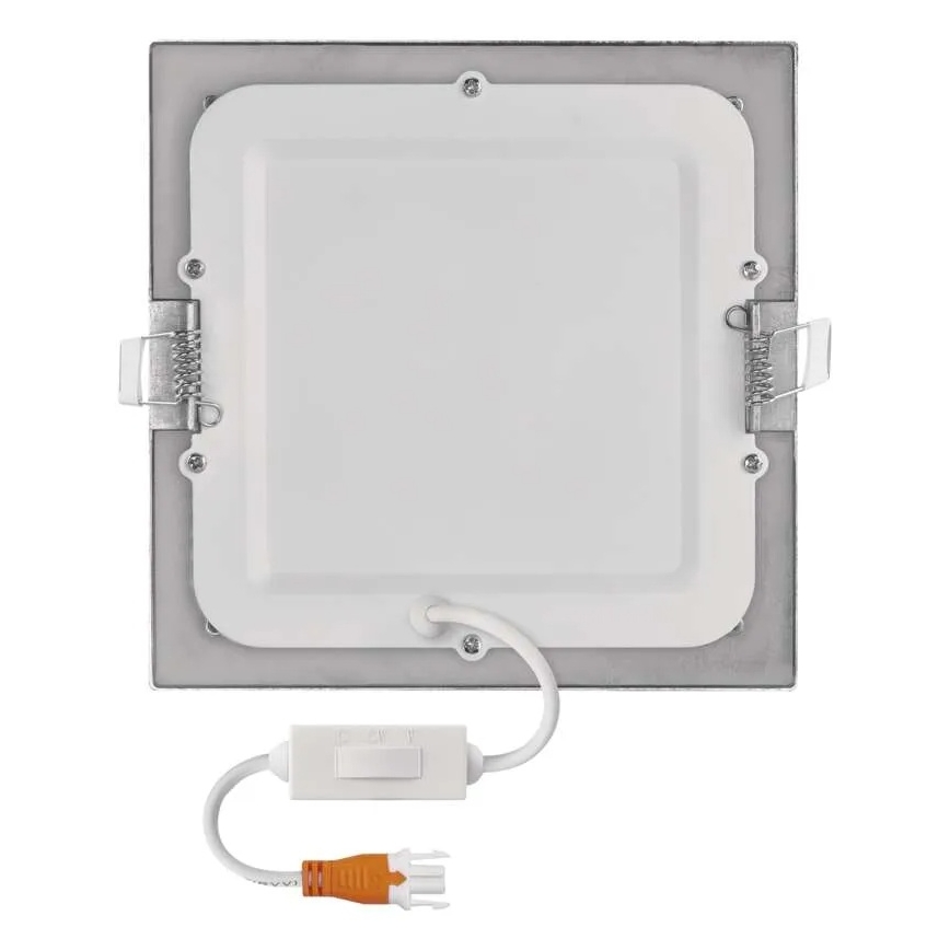 NEXXO LED inbouwplafondlamp 12,5W/230V 3000/3500/4000K zilver 17x17 cm