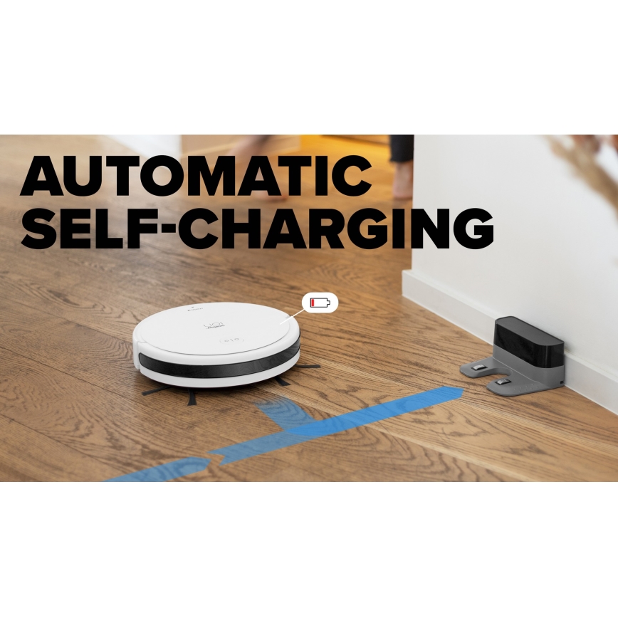 Niceboy ION Charles i6 - Slimme robotstofzuiger 2in1 2600 mAh Wi-Fi wit
