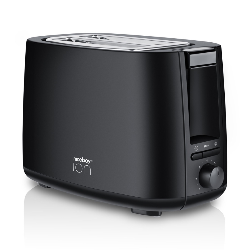 Niceboy ION Cruncher C1 - Broodrooster met twee gaten en braadpan 750W/230V zwart