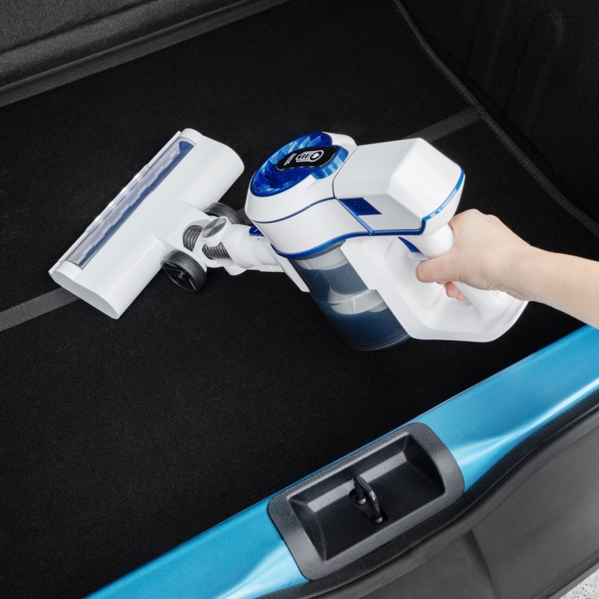 Niceboy ION Hurricane H5 - Snoerloze steelstofzuiger 2in1 150W/2200 mAh wit/blauw
