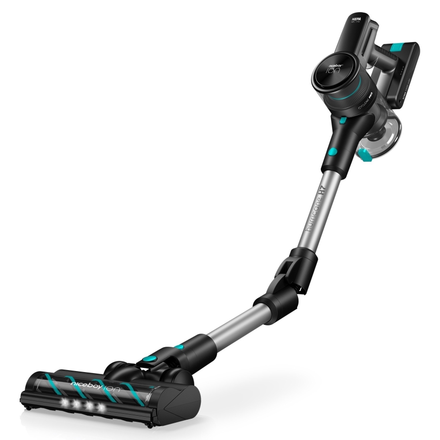 Niceboy ION Hurricane H7 - Flexibele snoerloze steelstofzuiger 2in1 200W/2200 mAh zwart