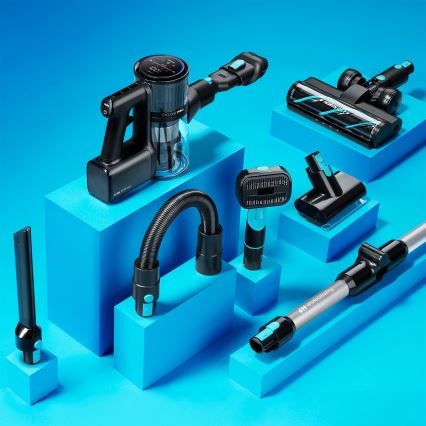Niceboy ION Hurricane H9 - Flexibele snoerloze steelstofzuiger 2in1 400W/2200 mAh zwart