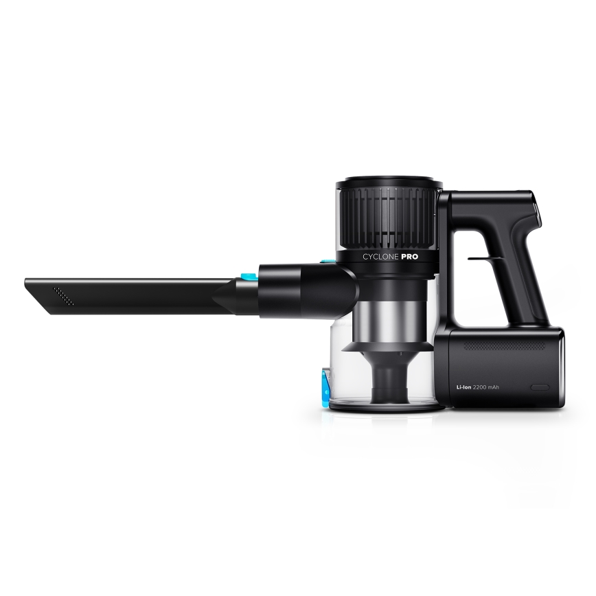 Niceboy ION Hurricane H9 - Flexibele snoerloze steelstofzuiger 2in1 400W/2200 mAh zwart