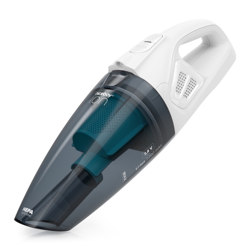 Niceboy ION Hurricane R1 - Oplaadbare handstofzuiger 50W/2200 mAh wit/blauw