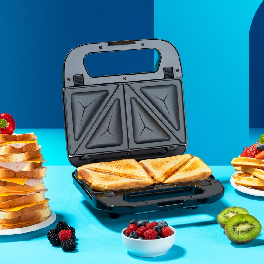 Niceboy ION Snacker S3 - Sandwich maker 3in1 750W/230V roestvrij/zwart